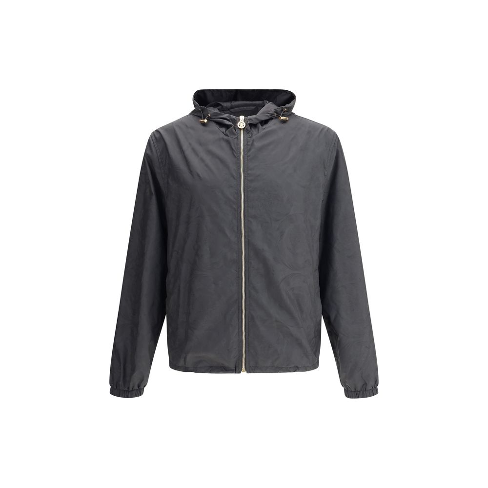 Veste imperméable Versace baroque noire