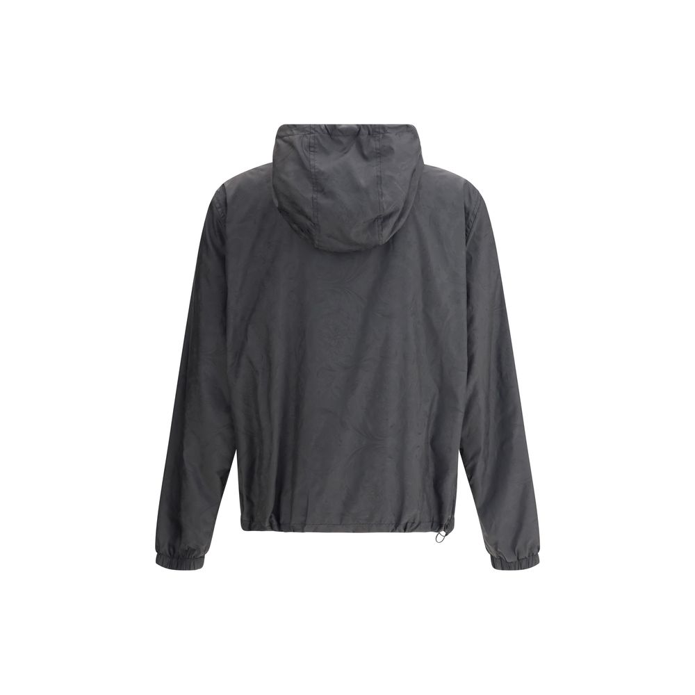Veste imperméable Versace baroque noire