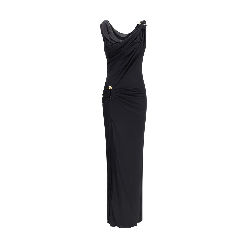 Robe Versace drapée noire