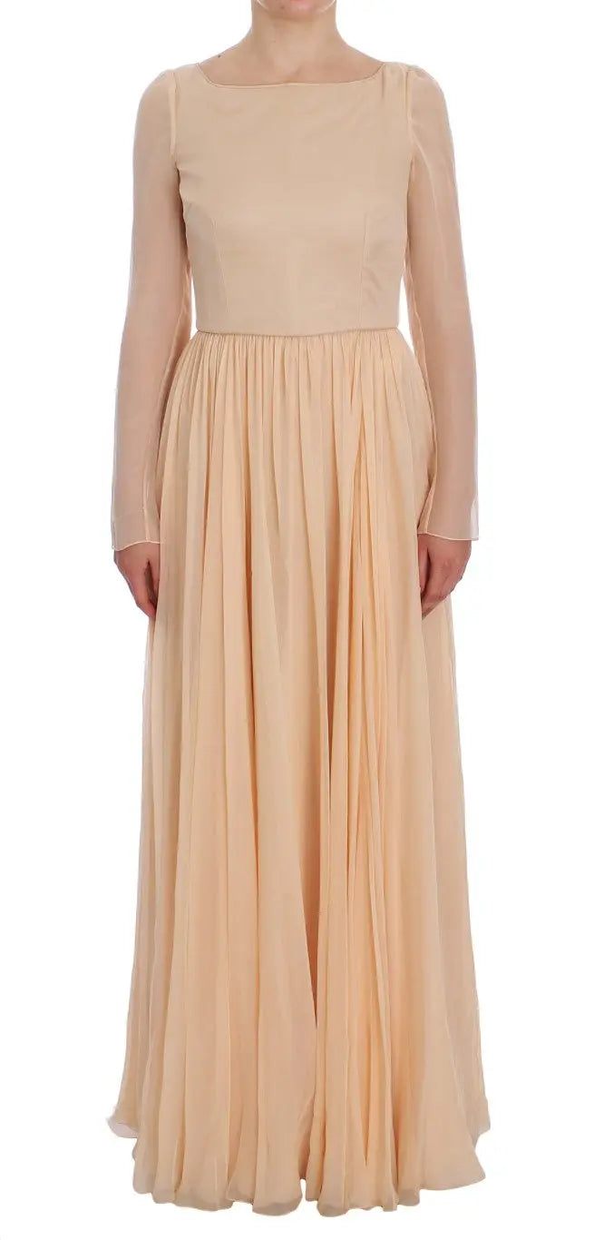 Robe Dolce & Gabbana pleine longueur beige Dolce & Gabbana
