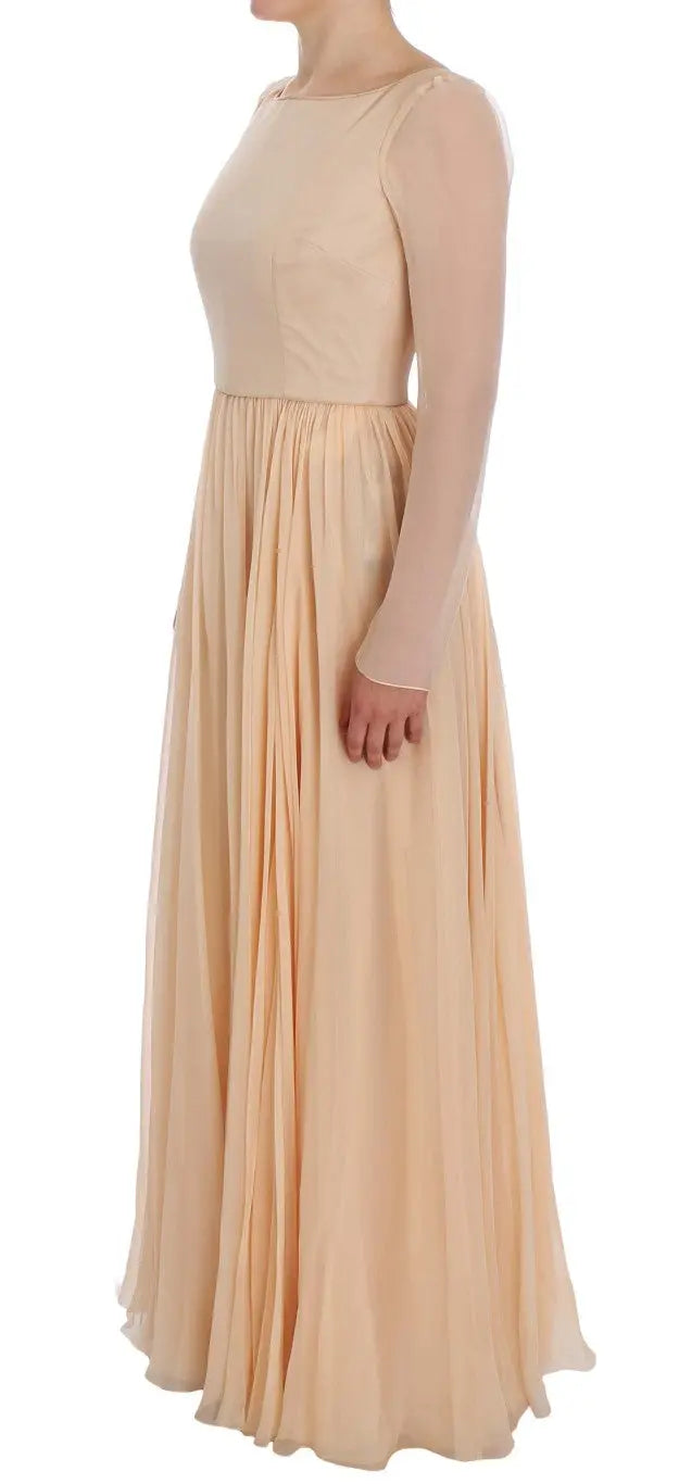 Robe Dolce & Gabbana pleine longueur beige Dolce & Gabbana