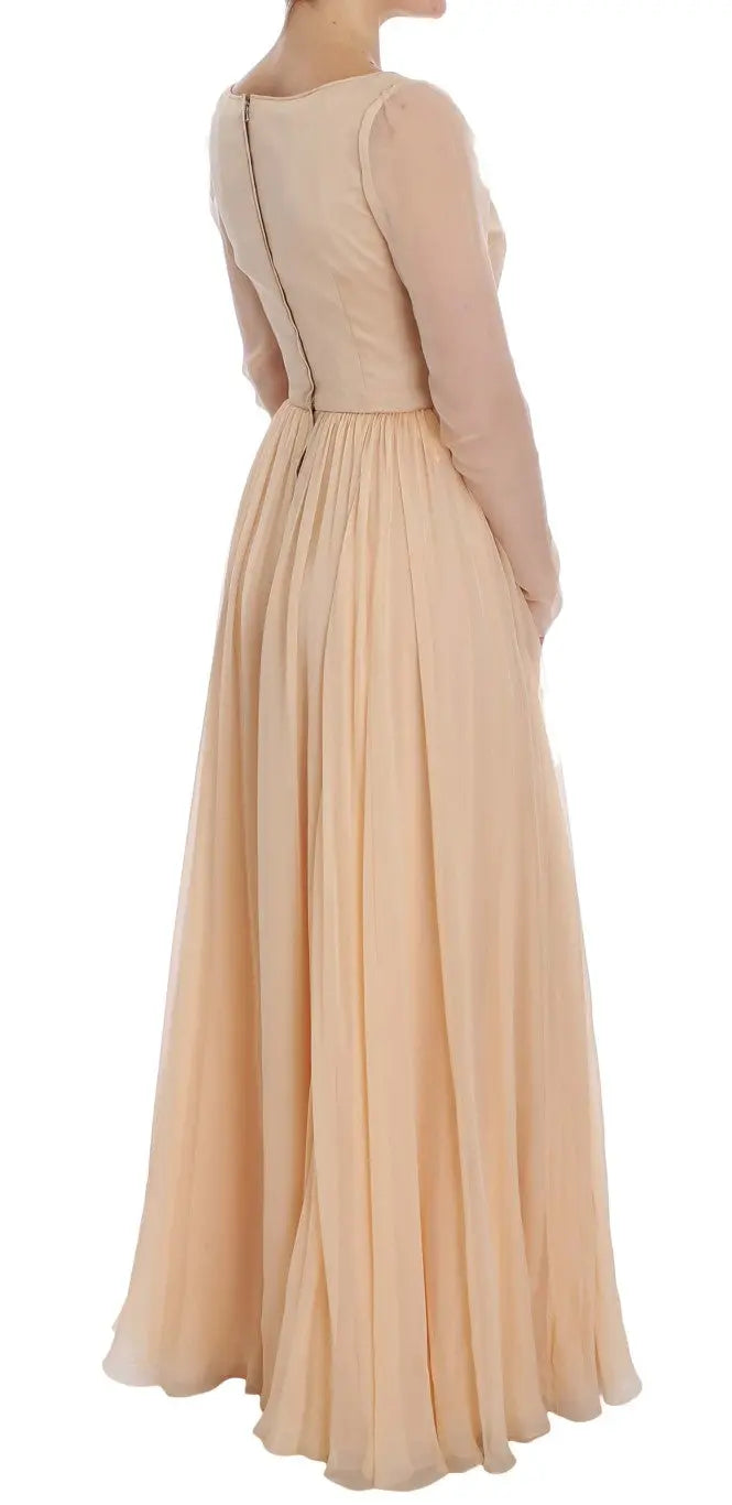 Robe Dolce & Gabbana pleine longueur beige Dolce & Gabbana
