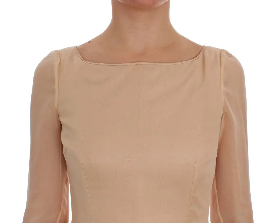 Robe Dolce & Gabbana pleine longueur beige Dolce & Gabbana