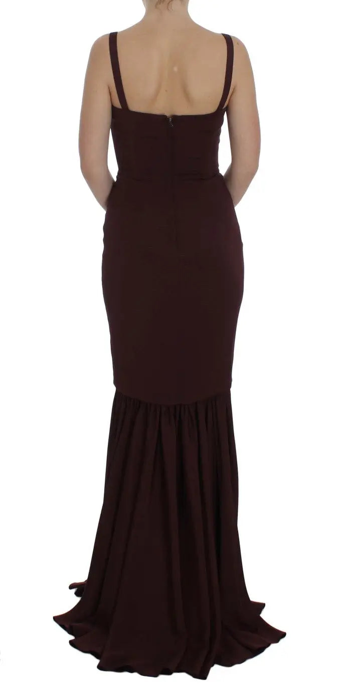 Robe Dolce & Gabbana pleine longueur bordeaux Dolce & Gabbana