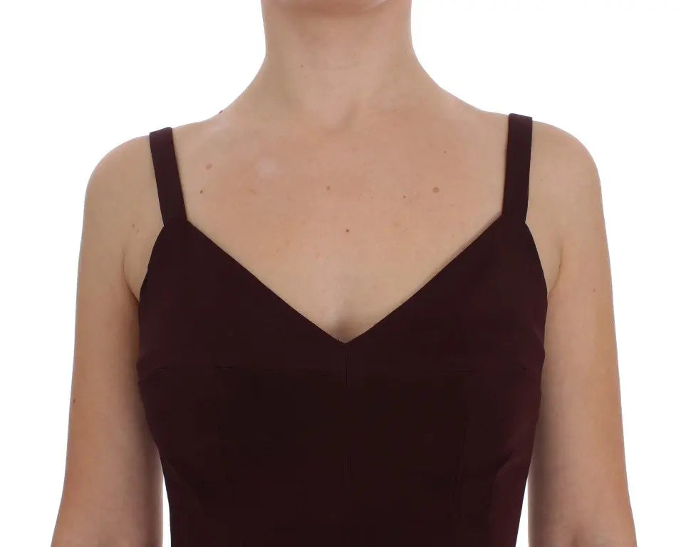Robe Dolce & Gabbana pleine longueur bordeaux Dolce & Gabbana