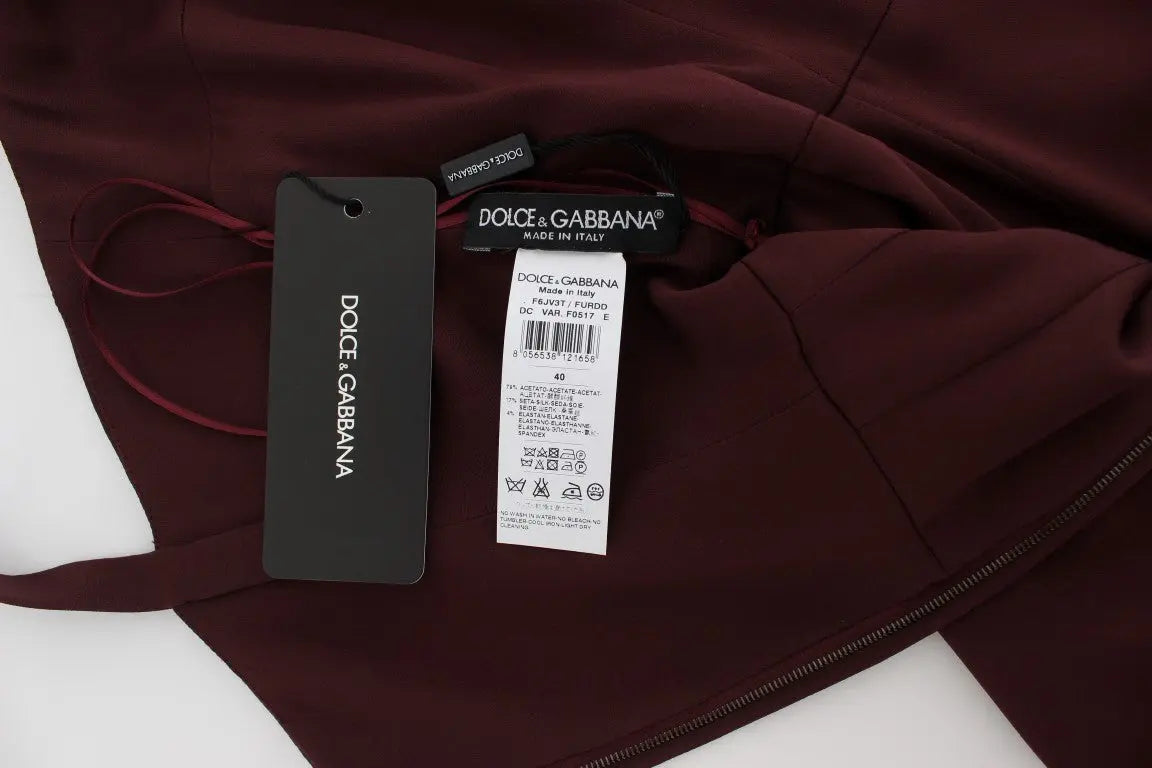 Robe Dolce & Gabbana pleine longueur bordeaux Dolce & Gabbana