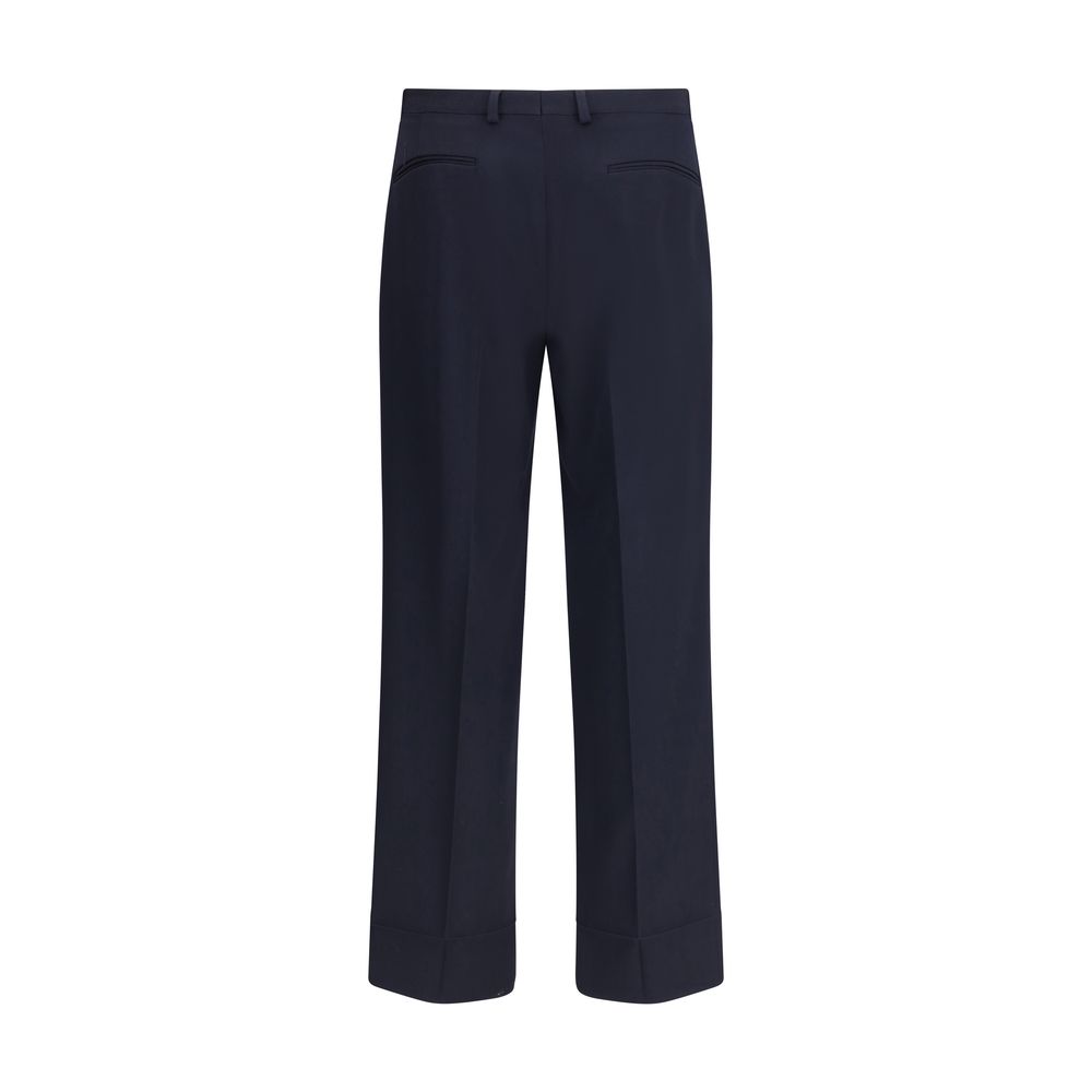 Pantalons Valentino en laine vierge noirs