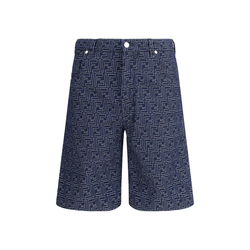 Shorts Fendi à motif FF bleus