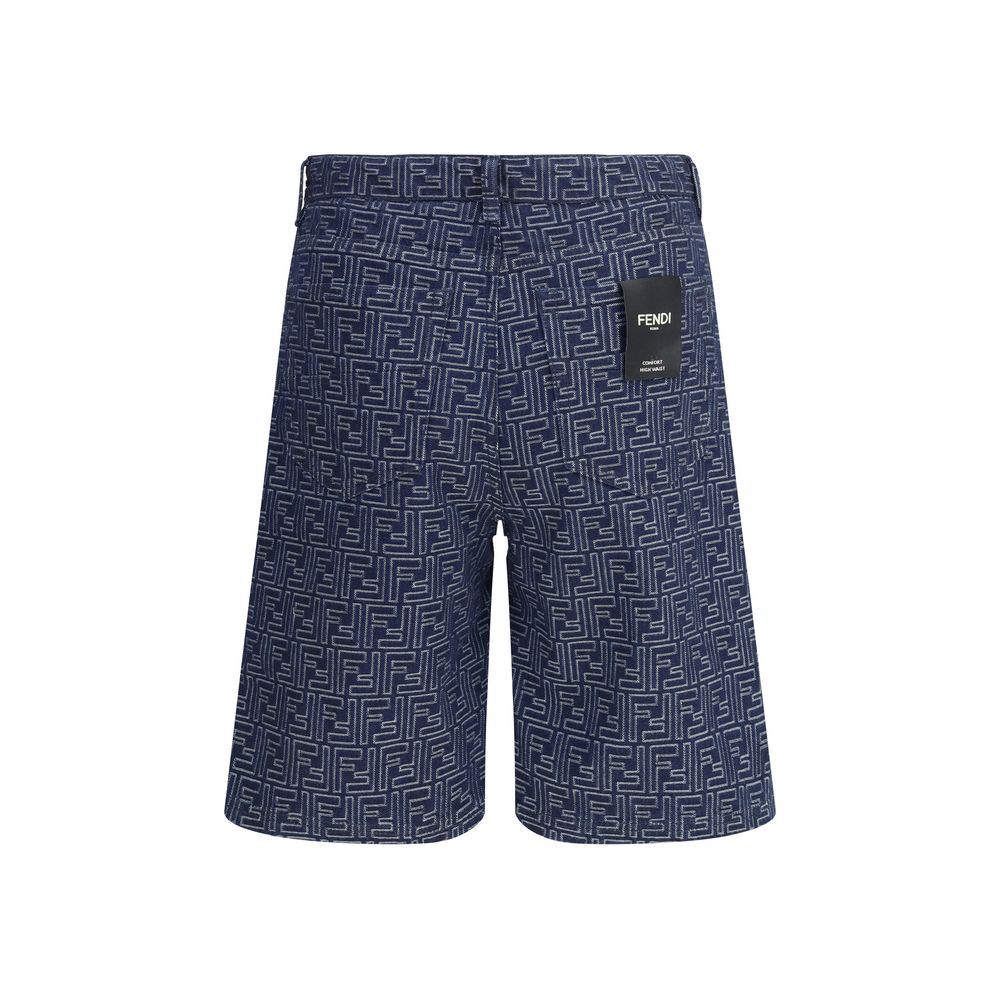 Shorts Fendi à motif FF bleus