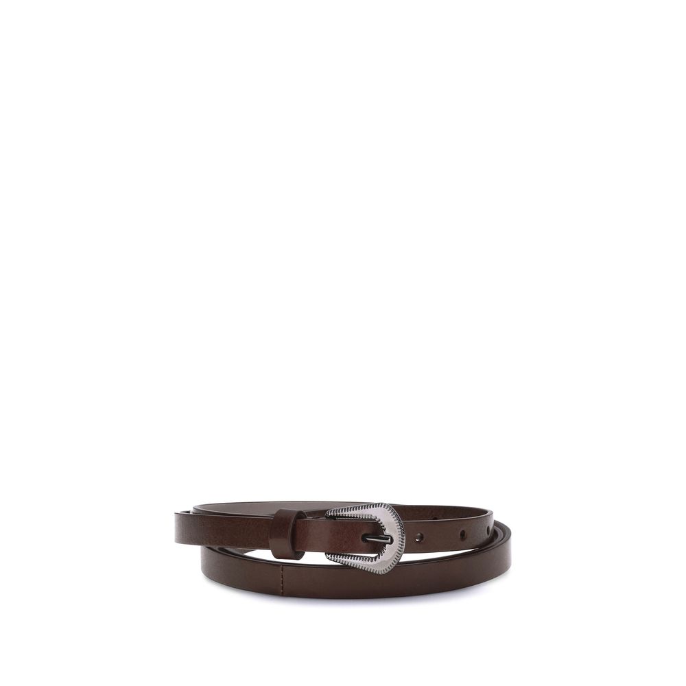 Ceinture Brunello Cucinelli en cuir noire