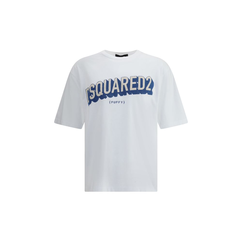 T-shirt Dsquared2 logo blanc