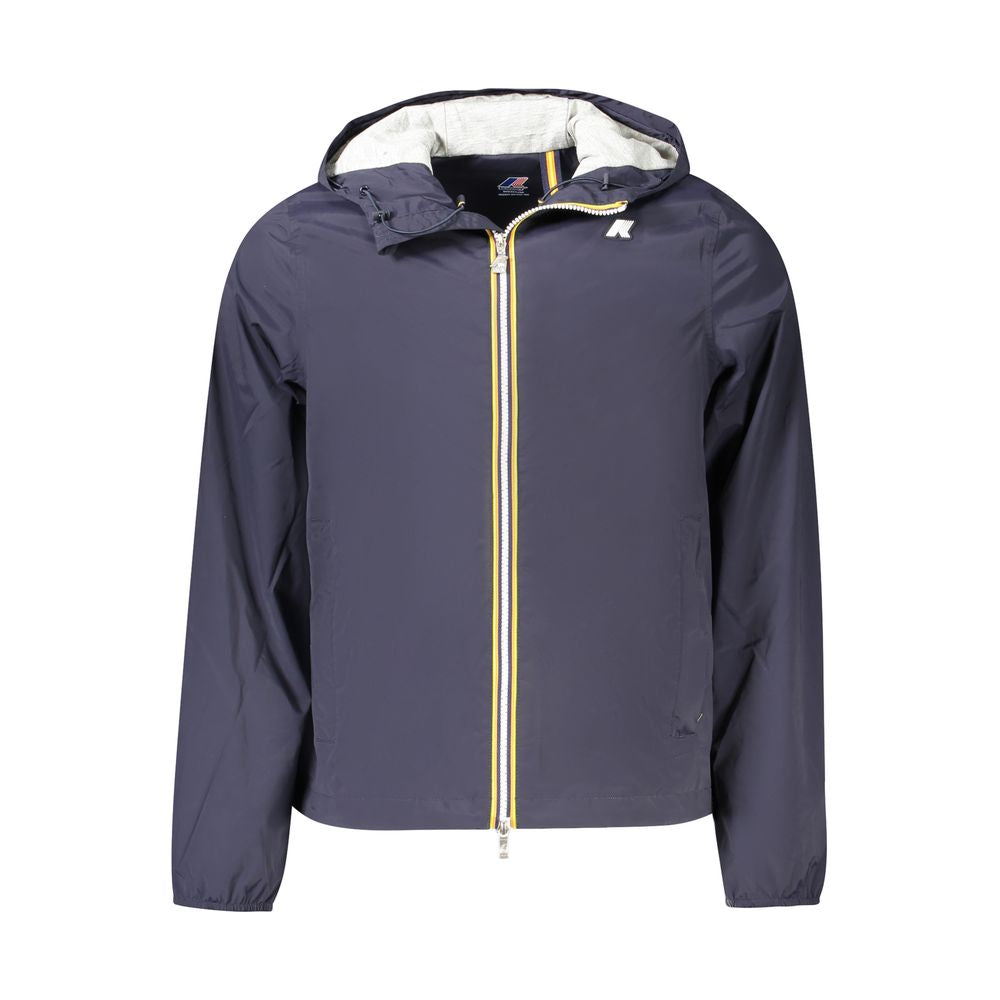 Veste K-Way à capuche bleue