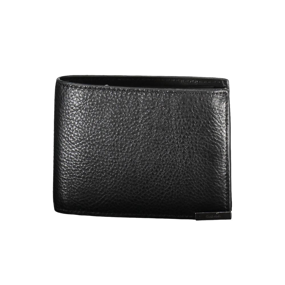 Portefeuille noir en cuir
