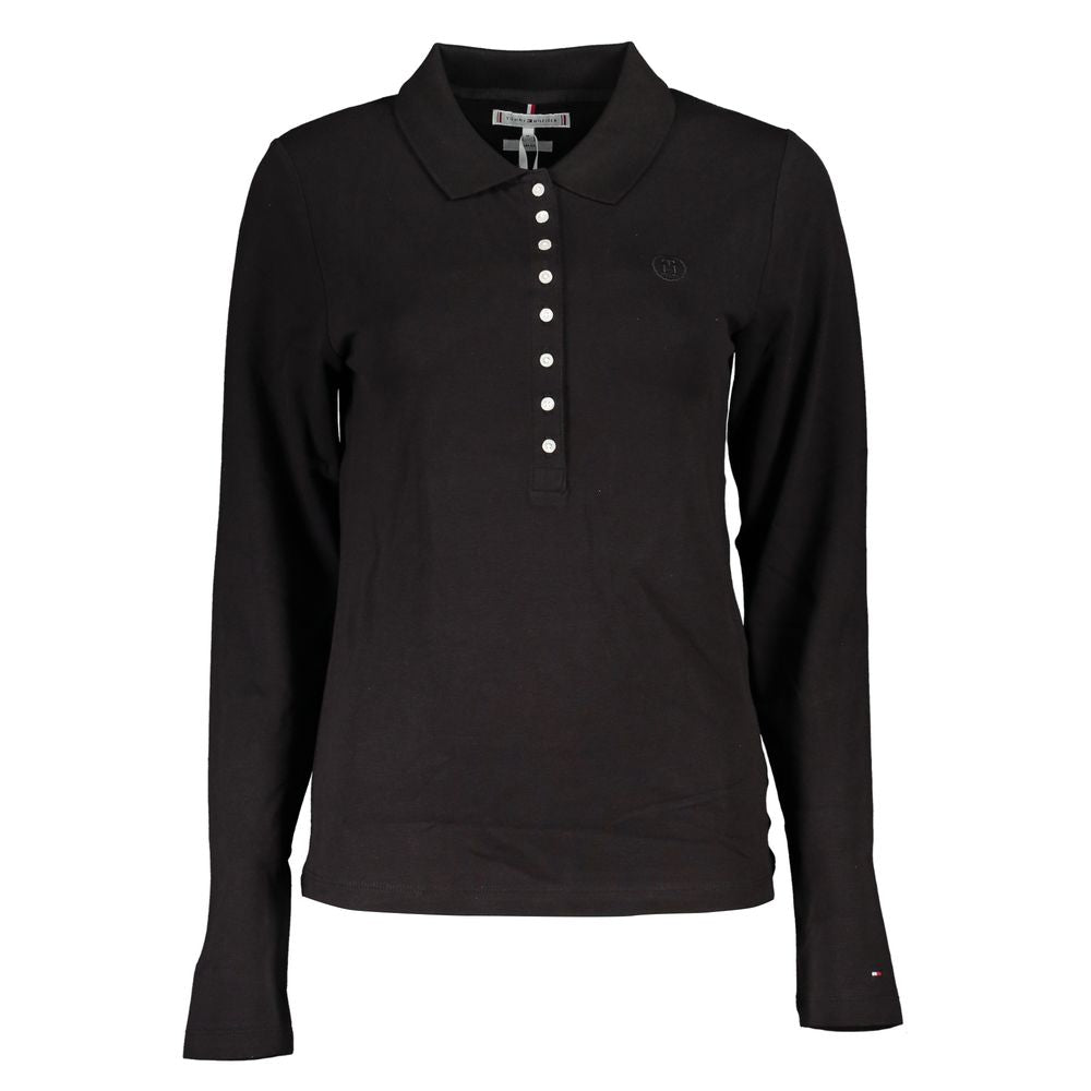 Polo Black Polo à manches longues noir