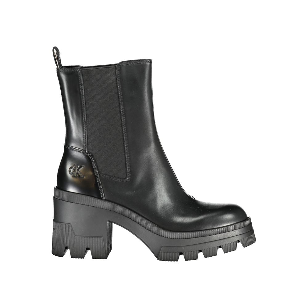 Bottines noires à logo 8 cm