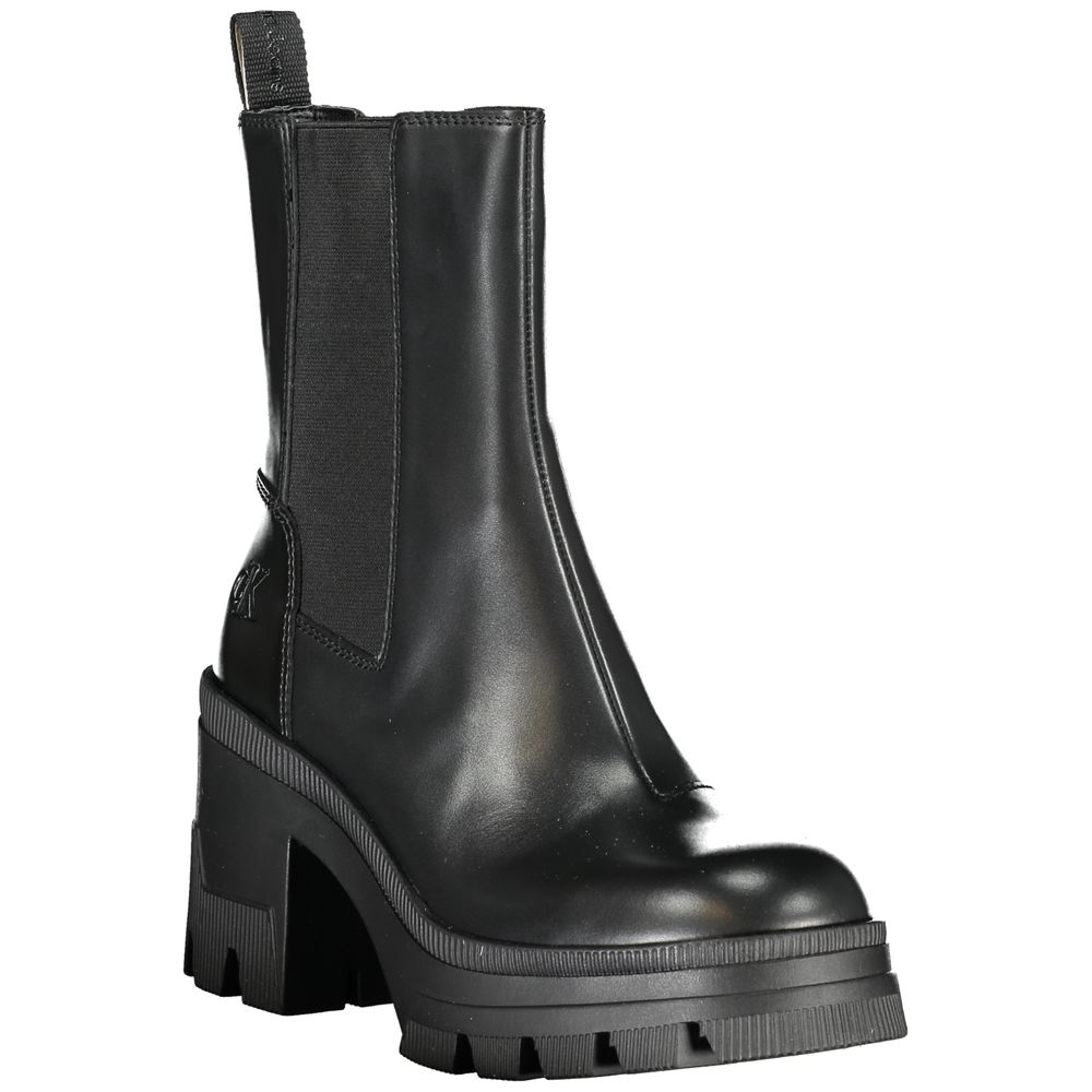 Bottines noires à logo 8 cm