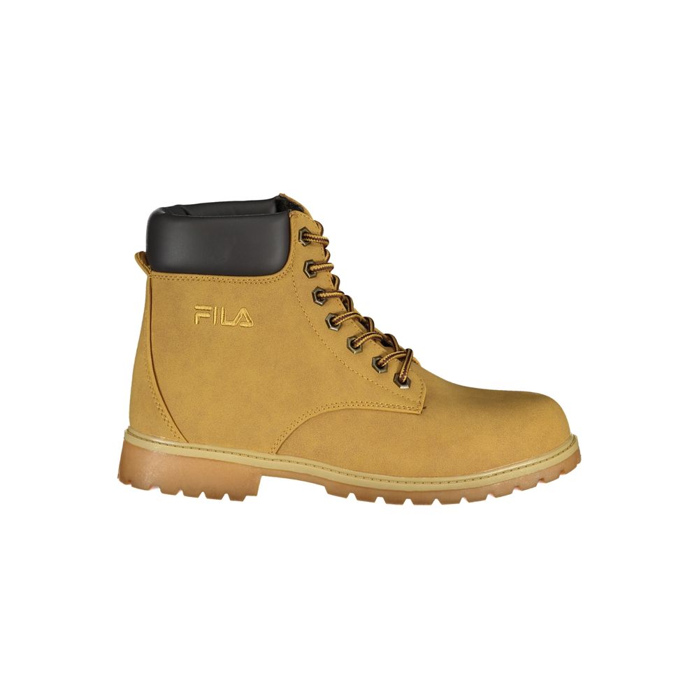 Bottines Yellow Polyester à lacets jaunes