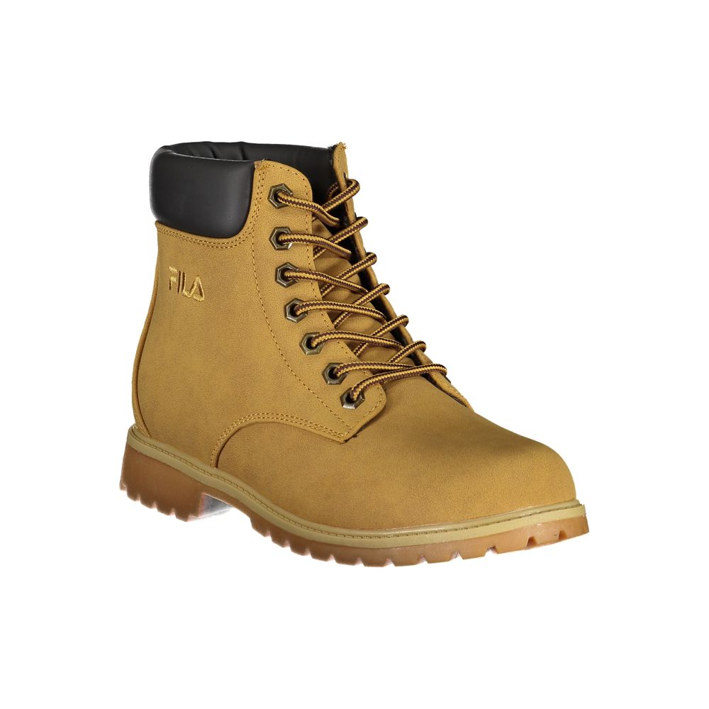 Bottines Yellow Polyester à lacets jaunes