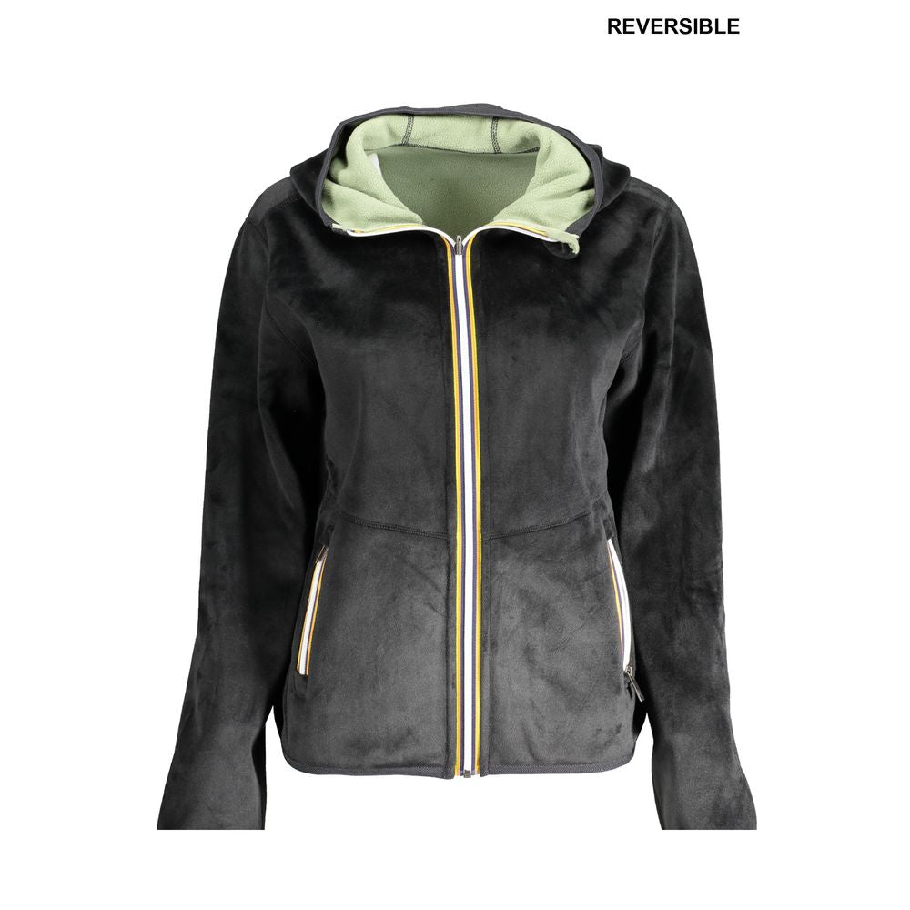 Sweat-shirt marque inconnue réversible noir/vert