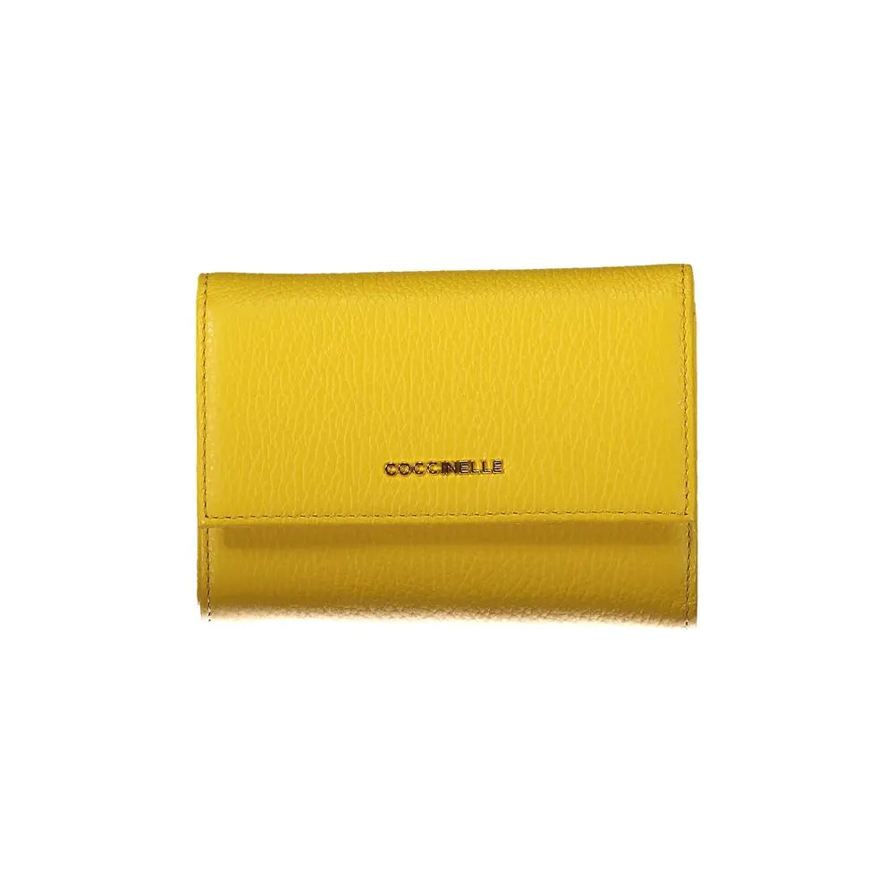 Porte-monnaie Coccinelle cuir jaune Coccinelle