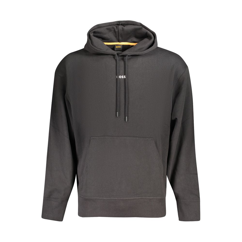 Sweatshirt Unie Noir à capuche noir