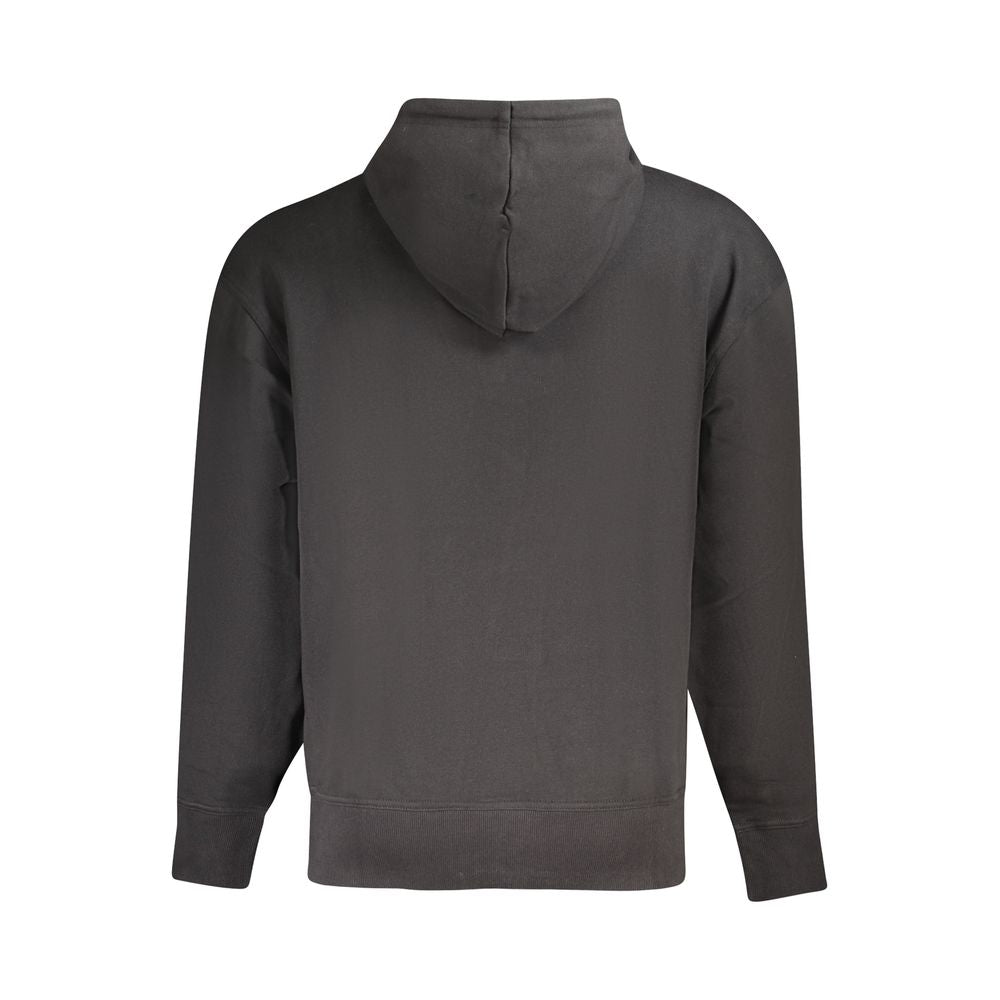 Sweatshirt Unie Noir à capuche noir