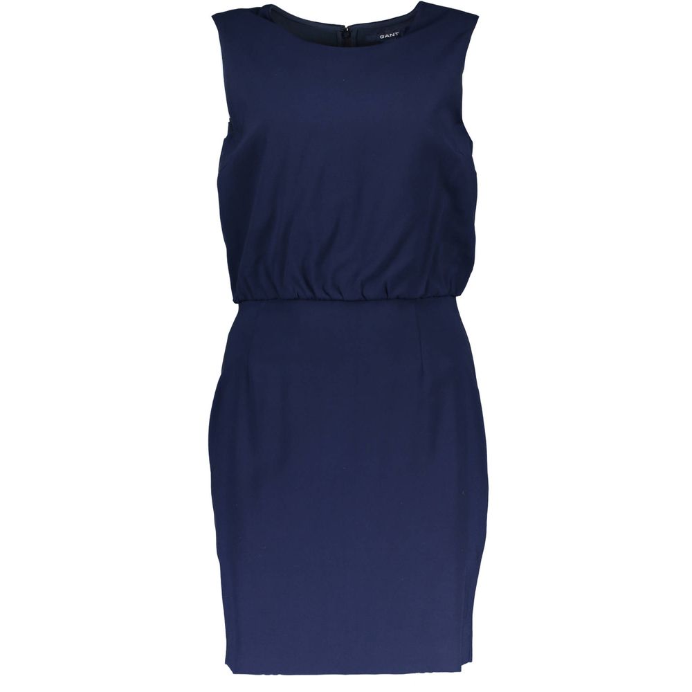 Robe bleue viscose sans manches