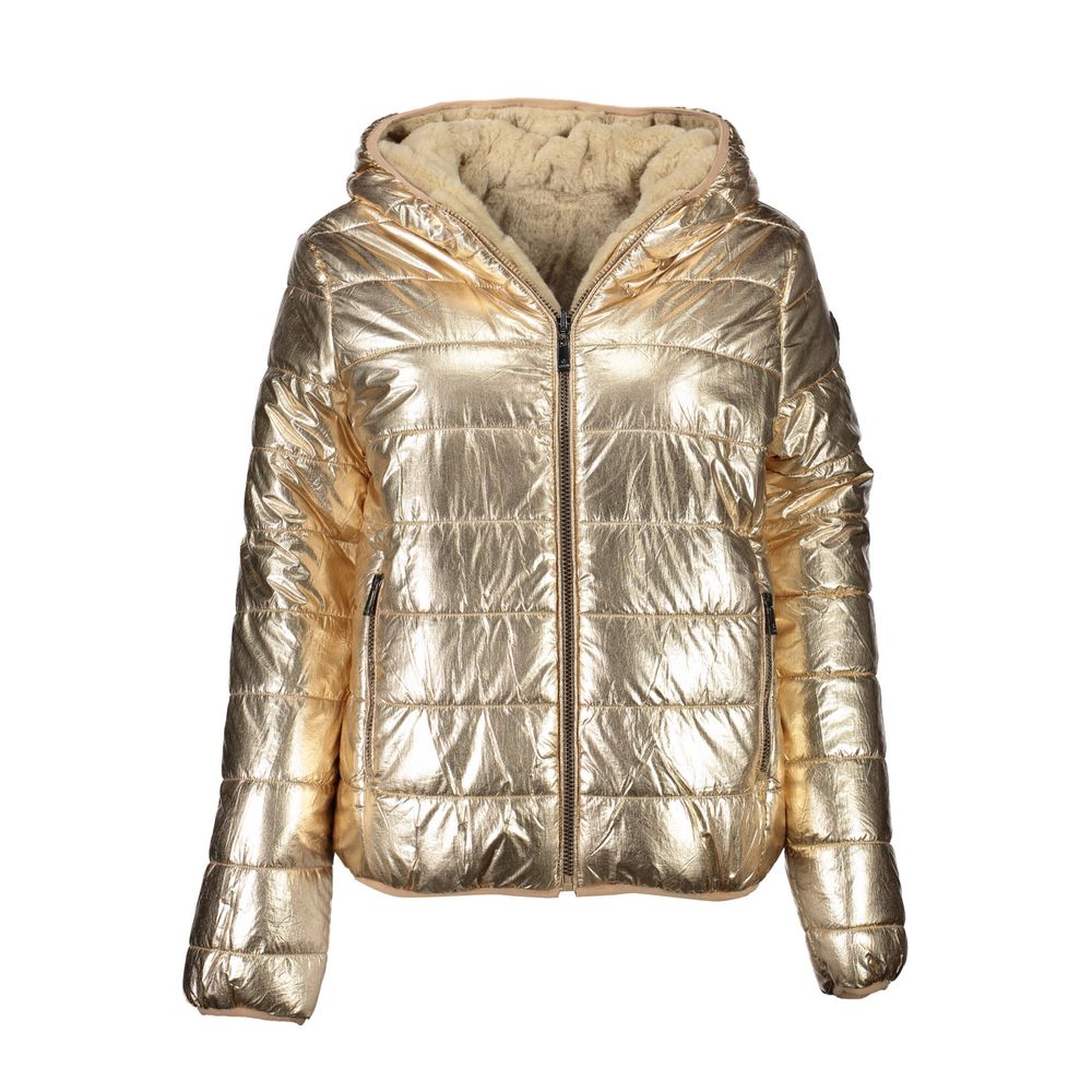 Veste Gold nylon à capuche dorée