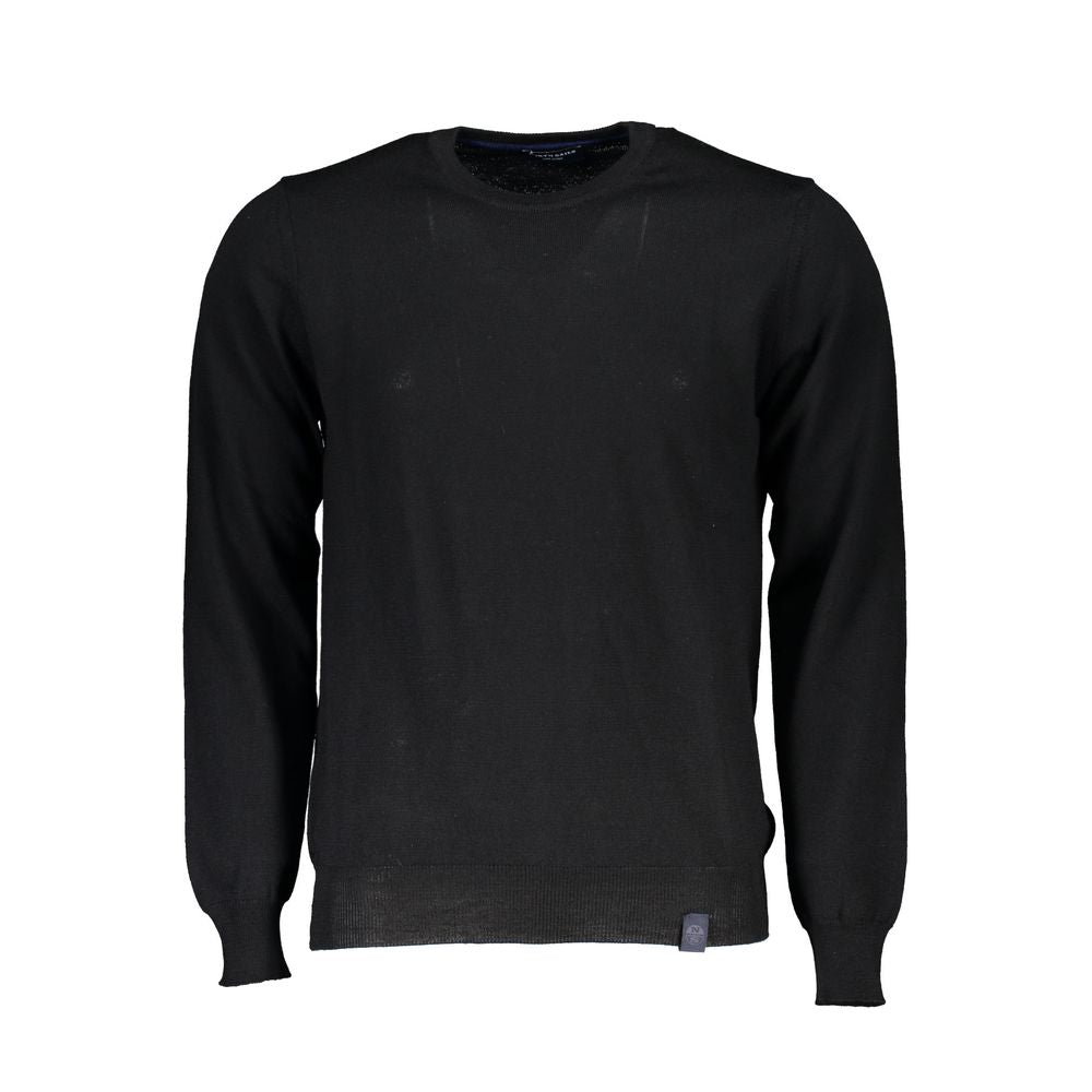 Pull Hydrowool noir col rond noir