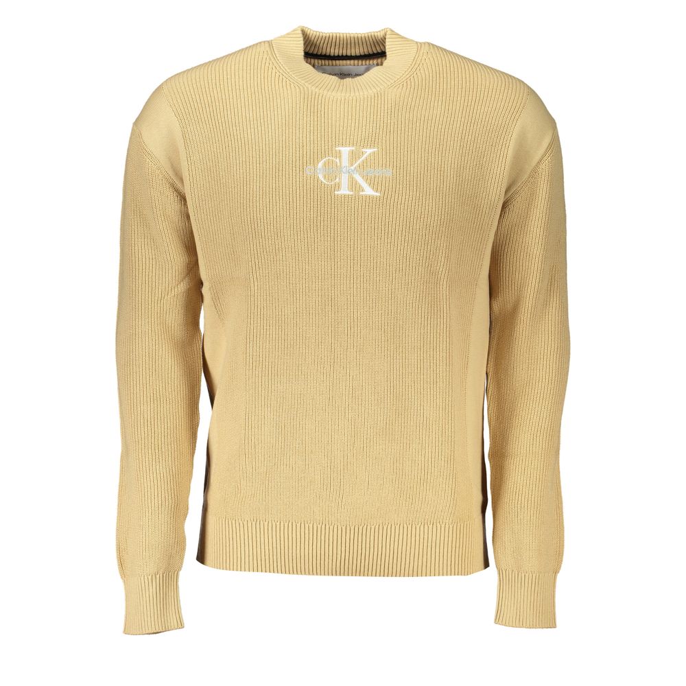 Pull beige à logo beige