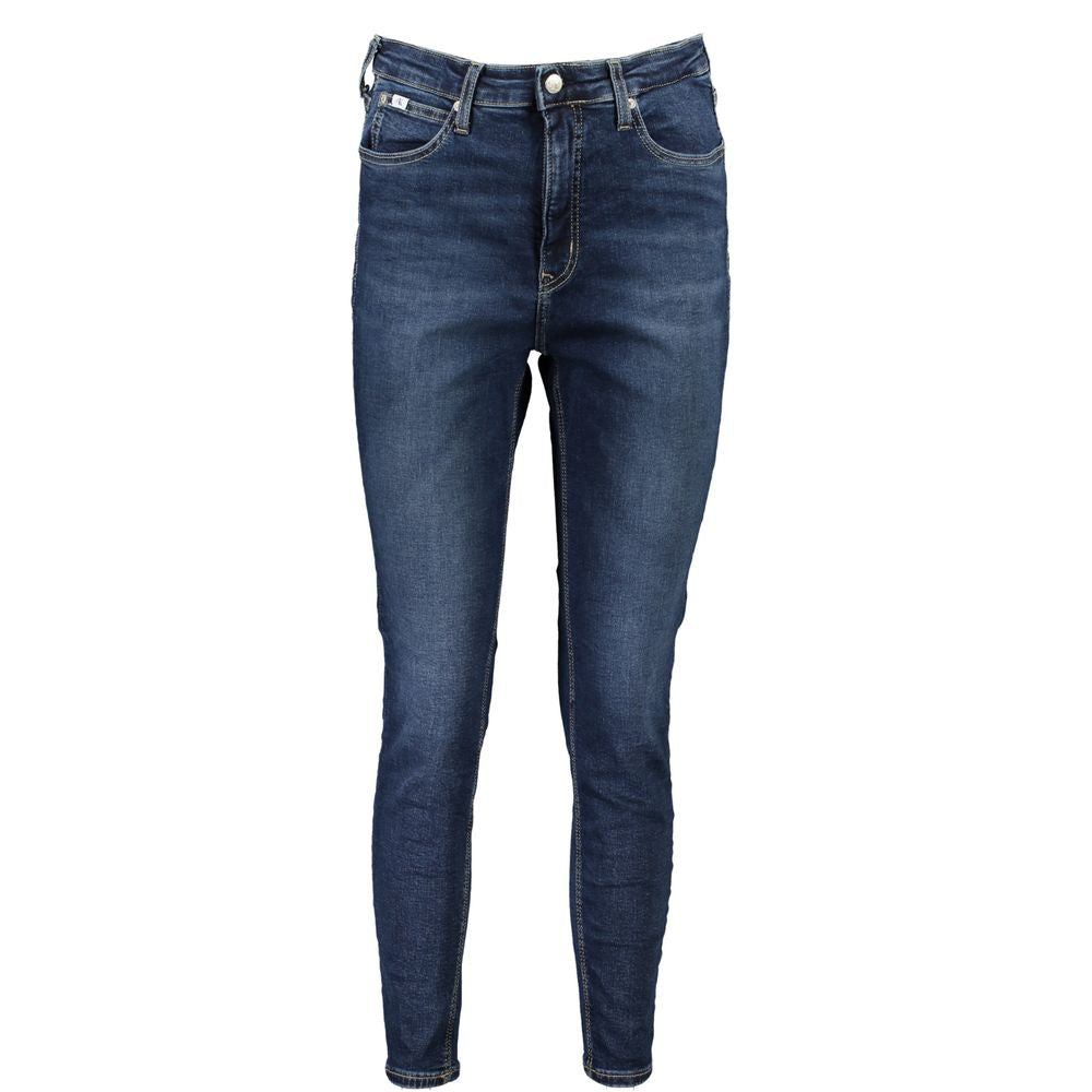 Jeans Calvin Klein taille haute bleu