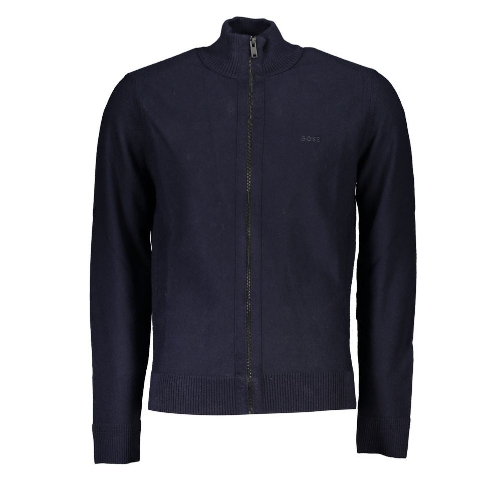Cardigan bleu brodé bleu