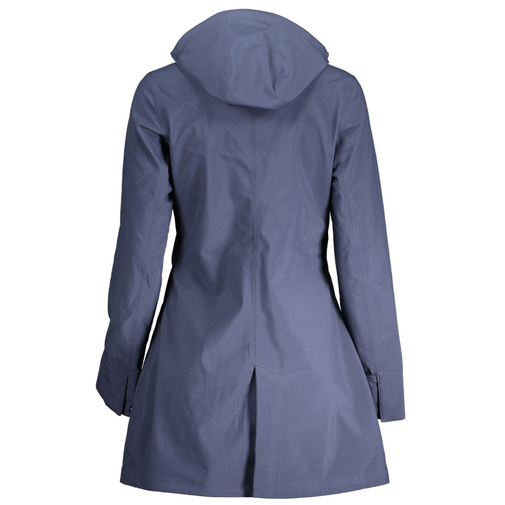 Manteau bleu long bleu
