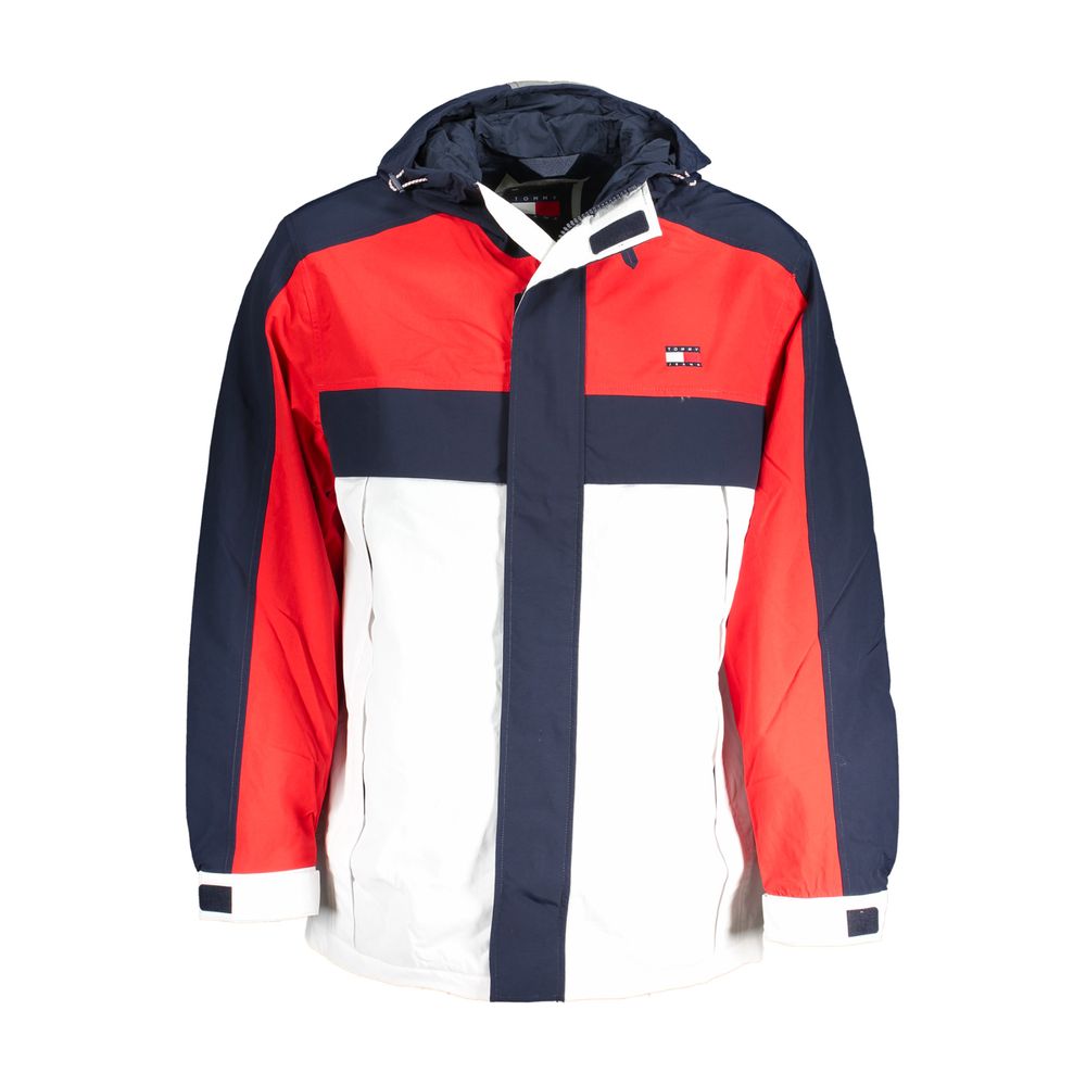 Veste bleue à capuche bleue