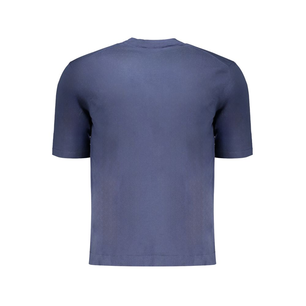 T-shirt logo Crew neck bleu