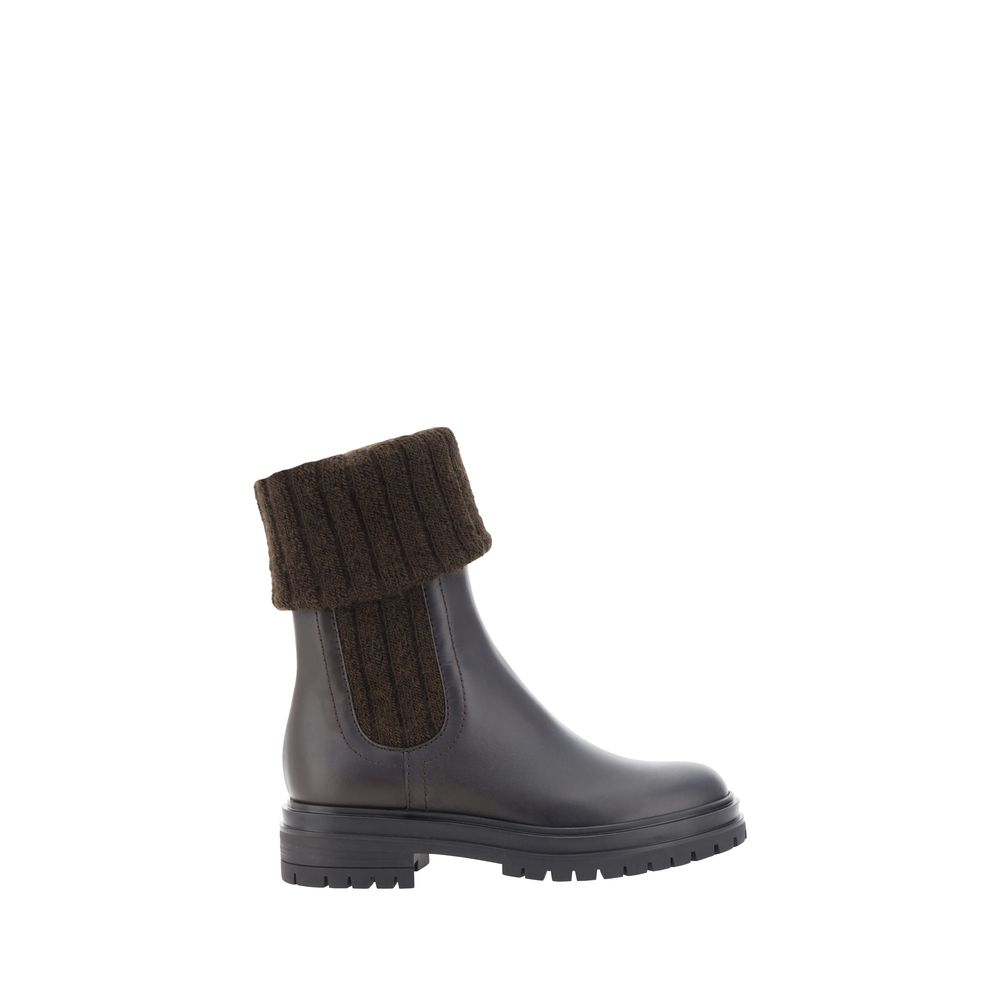 Bottines Gianvito Rossi en cuir noires