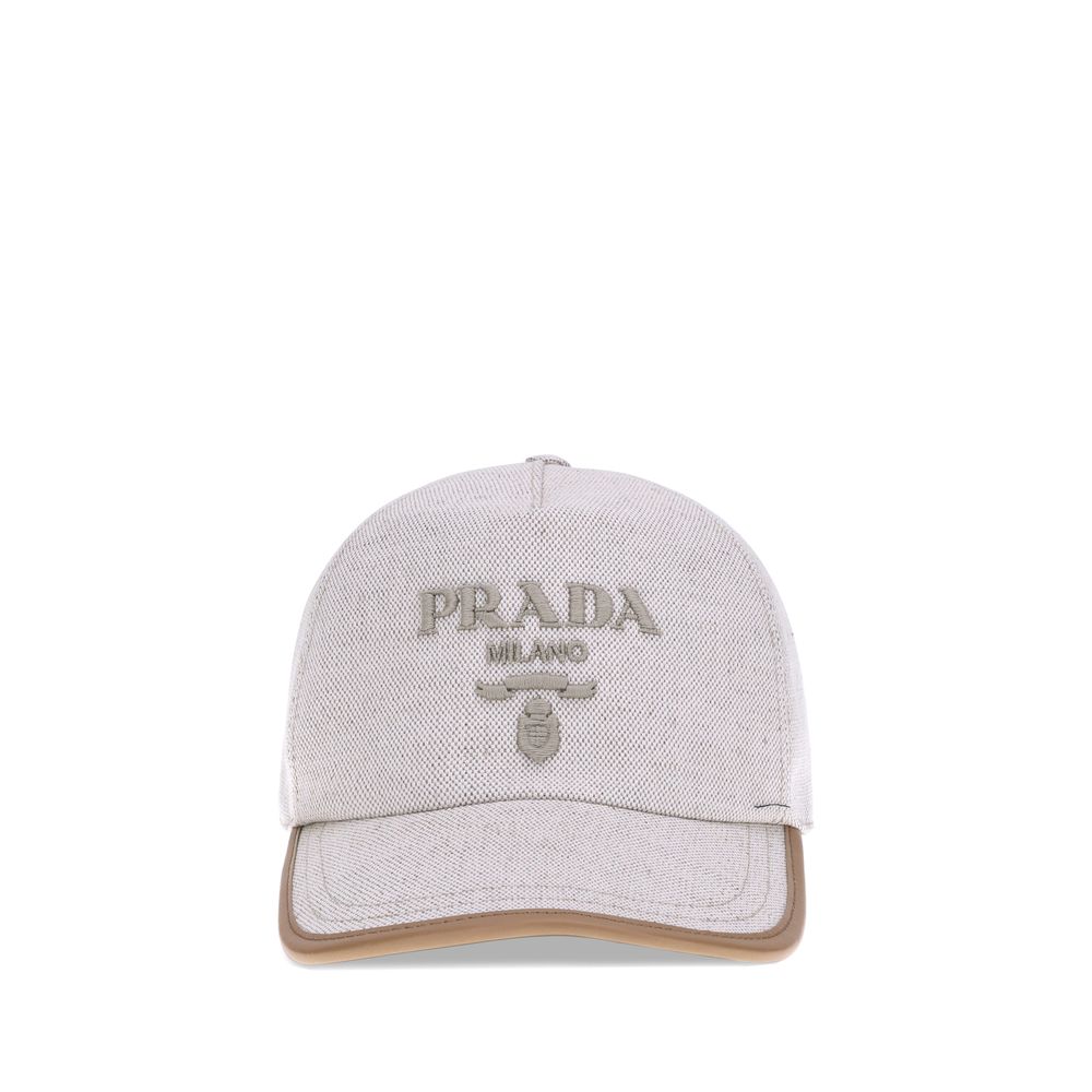 Casquette Prada avec monogramme blanche