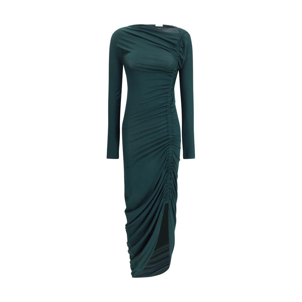 Robe midi Ferragamo drapée noire