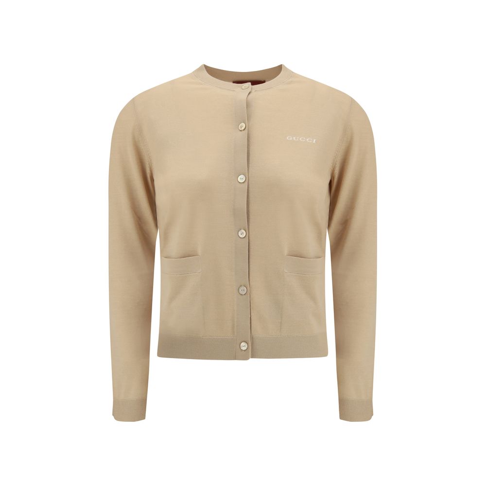 Cardigan Gucci à boutons beige
