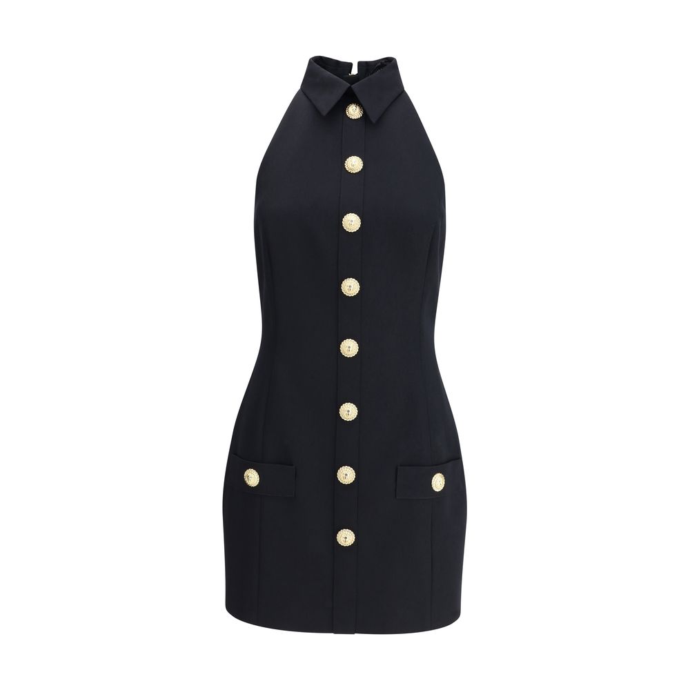 Robe courte Balmain sans manches noire