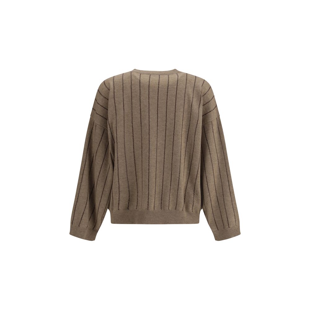 Pull Brunello Cucinelli sequins gris