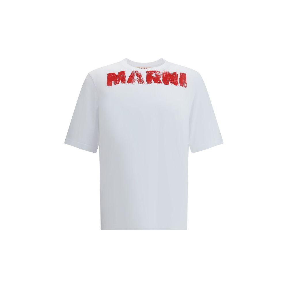 T-shirt Marni logoé blanc