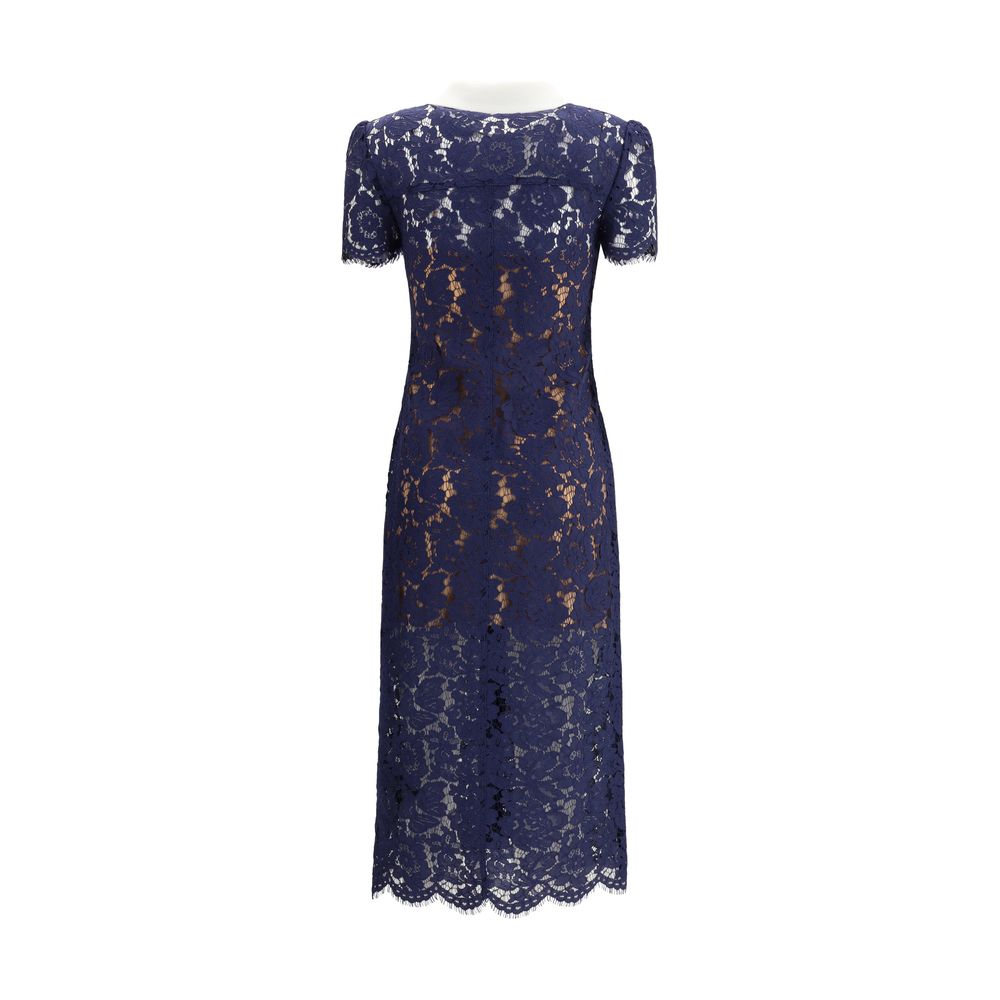 Robe Self-Portrait longue dentelle noire