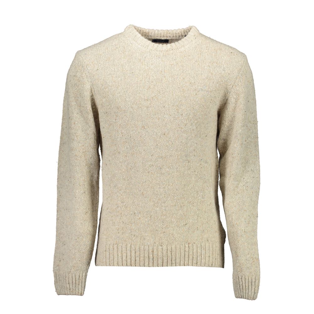 Pull beige avec logo beige