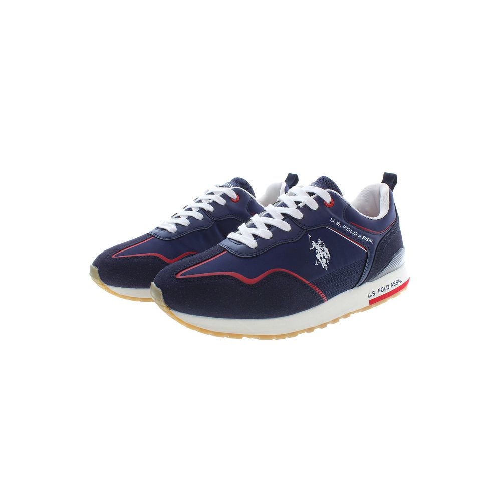 Baskets bleues avec logo