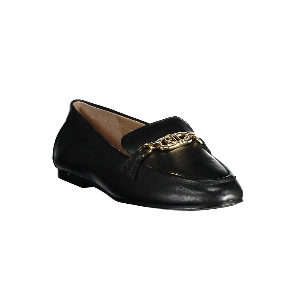 Mocassins noir Leather Flat noirs