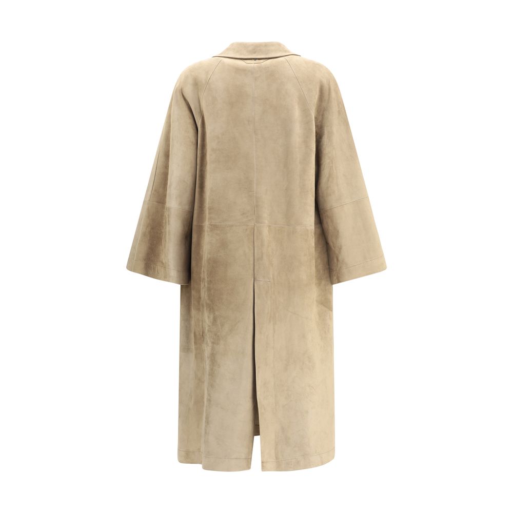 Manteau Salvatore Santoro en cuir beige