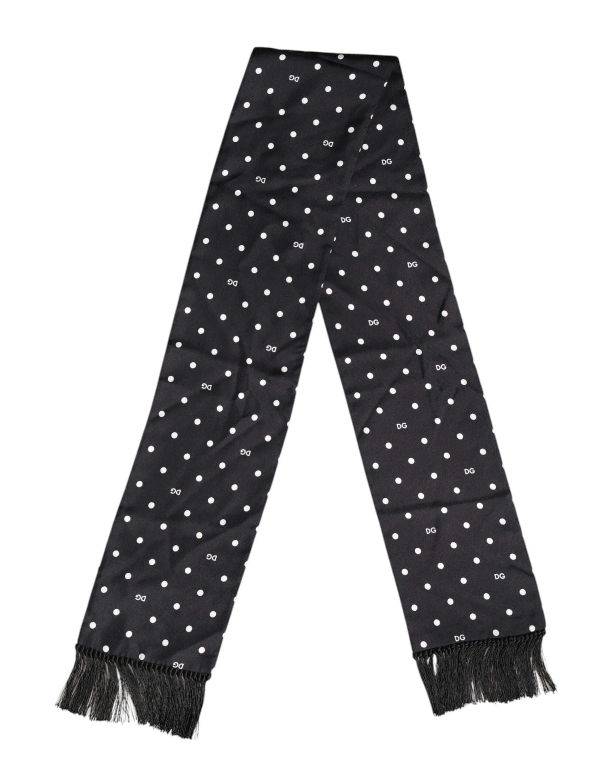 Foulard Dolce & Gabbana à pois noirs et blancs