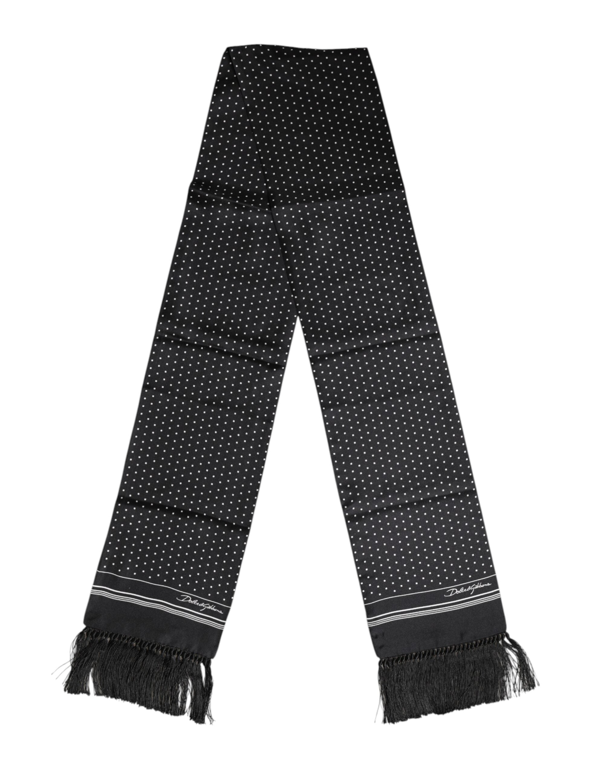 Foulard Dolce & Gabbana à pois noir et blanc