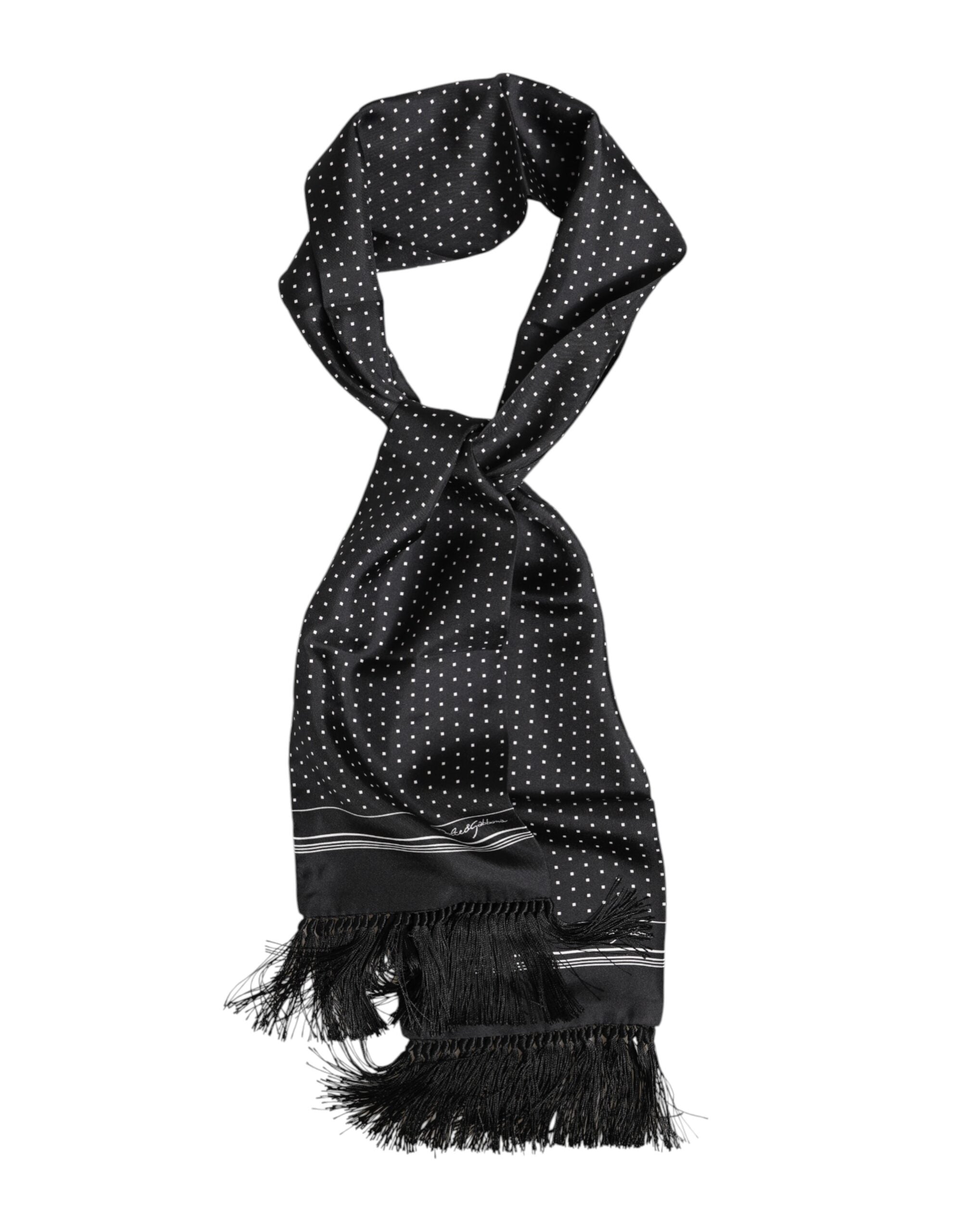 Foulard Dolce & Gabbana à pois noir et blanc